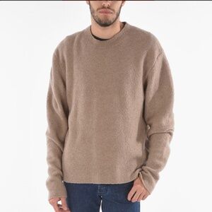 Nanushka Merino Wool Blend Tan Crewneck Sweater Size XL